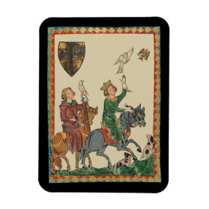 Magnet Flexible Fauconnerie, Codex Manesse du 14e siècle
