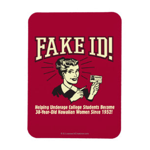 Magnet Flexible Faux ID : Underground College Hawaiian
