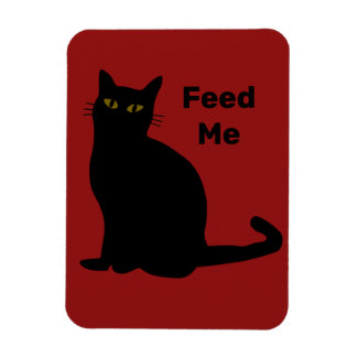 Magnet Flexible Feed Me noir chat aimant rouge