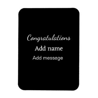 Magnet Flexible Félicitations ajouter un message de nom simple dip