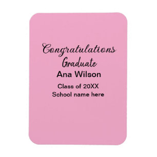 Magnet Flexible félicitations diplômé ajouter nom classe année sco