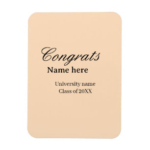 Magnet Flexible Félicitations diplômé nom université promotion 20X