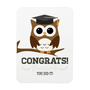 Magnet Flexible Félicitations Diplômé Owl