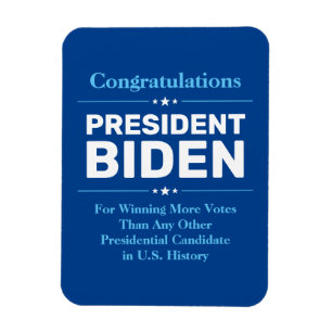 Magnet Flexible Félicitations Président Biden Candidat le plus vot