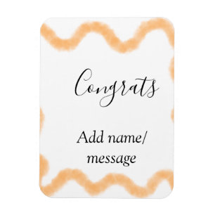 Magnet Flexible Félicitations spirale orange bordure espagnole rét