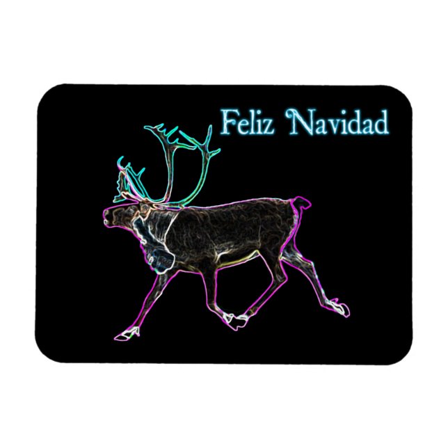 Magnet Flexible Feliz Navidad - Caribou électrique (Horizontal)