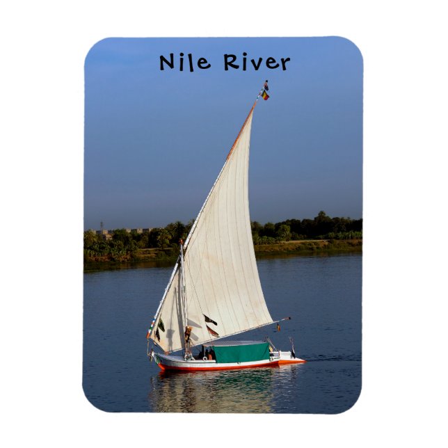 Magnet Flexible Felucca naviguant le long du Nil - Assouan, Egypte (Vertical)
