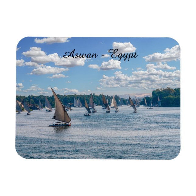 Magnet Flexible Feluccas le long du Nil - Assouan, Egypte (Horizontal)