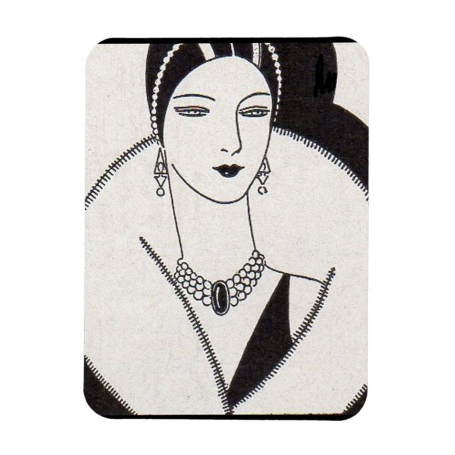 Magnet Flexible Femme art déco 1928 (Vertical)