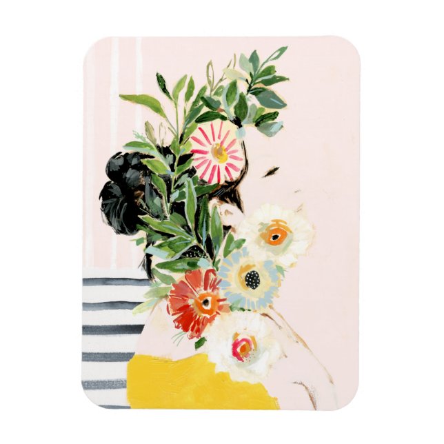 Magnet Flexible Femme aux fleurs (Vertical)