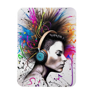 Magnet Flexible Femme avec casque