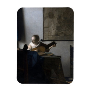 Magnet Flexible Femme avec Lute Johannes Vermeer