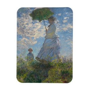 Magnet Flexible Femme avec parasol - Madame Monet et son fils