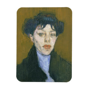 Magnet Flexible Femme avec une écharpe bleue, c.1912 (huile sur la