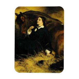 Magnet Flexible Femme et Cheval