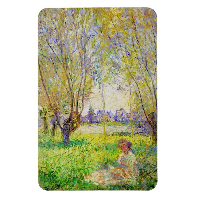 Magnet Flexible Femme Monet Assis Sous Les Faux Art (Vertical)
