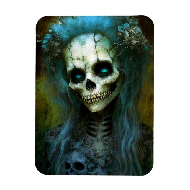 Magnet Flexible Femme morte Squelette Horreur (Vertical)