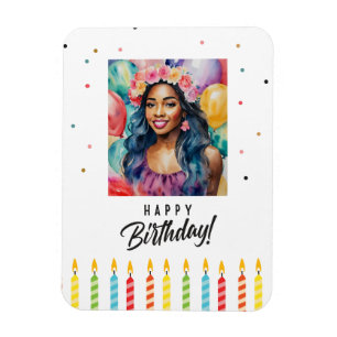 Magnet Flexible Femme noire avec ballons