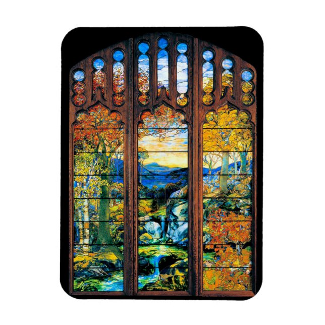 Magnet Flexible Fenêtre en verre Tiffany Paysage (Vertical)