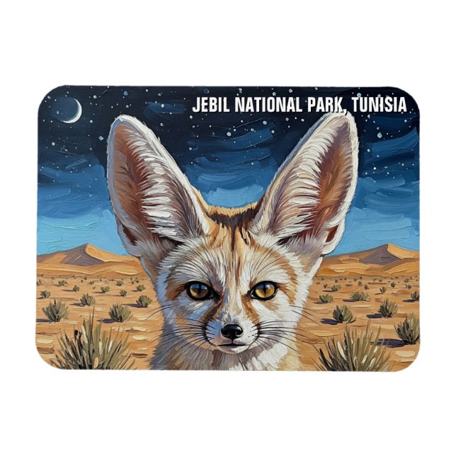 Magnet Flexible Fennec Fox dans le Parc National Jebil Tunisie (Horizontal)