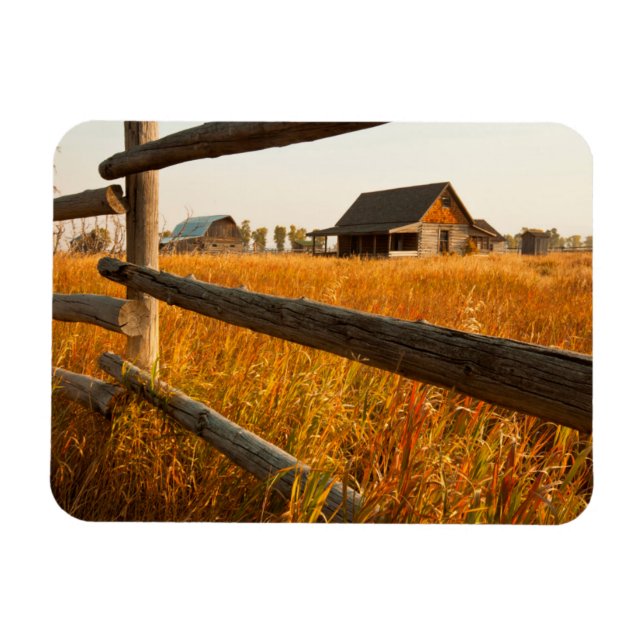 Magnet Flexible Ferme Et Ferroviaire À Grand Teton (Horizontal)