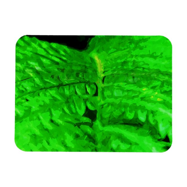 Magnet Flexible Ferme verte Impressionnisme Abstrait (Horizontal)