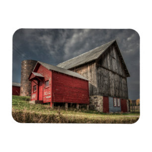 Magnet Flexible Fermes   Grange en bois rouge dans le Michigan