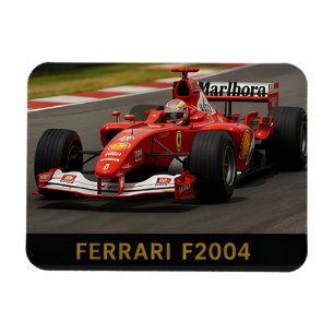 Magnet Flexible Ferrari F2004 Voiture de course de Formule 1 Vinta