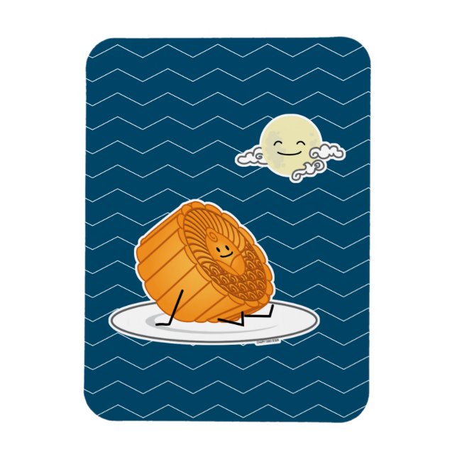 Magnet Flexible Festival du milieu de l'automne Moon cake lunakes  (Vertical)