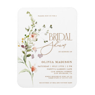 Magnet Flexible Fête de mariage bohème moderne avec jardin fleuri