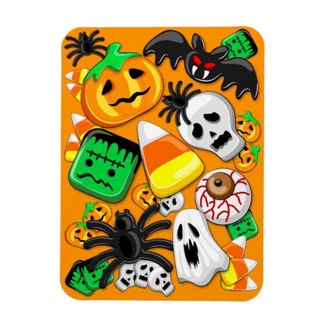 Magnet Flexible Fête des Candies Éffrayantes d'Halloween (Vertical)