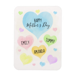 Magnet Flexible Fête des mères Pastel Hearts