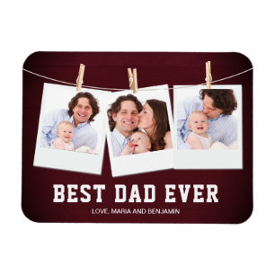 Magnet Flexible Fête des Pères Meilleur Papa Ever 3 Collage de P