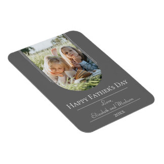 Magnet Flexible Fête des pères photo Arch moderne | Gris