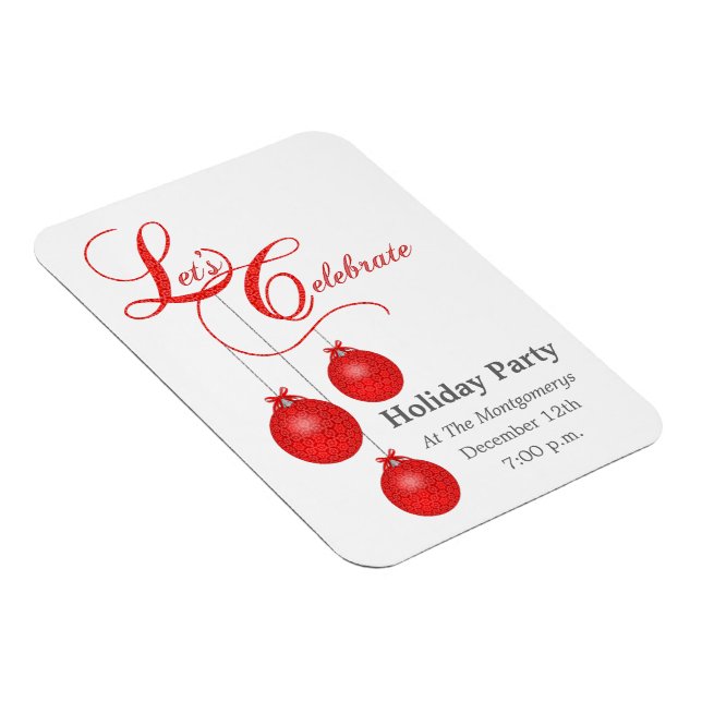 Magnet Flexible Fêtons Noël Sauvez la date (Côté Droit)
