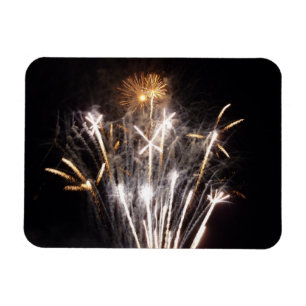 Magnet Flexible Feu d'artifice blanc et or II Fête patriotique