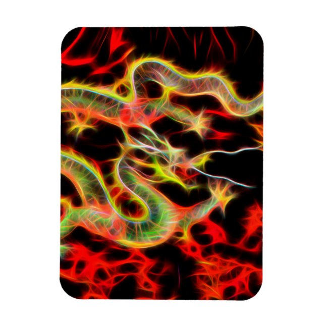 Magnet Flexible Feu de dragon oriental sur Lucky Energy (Vertical)