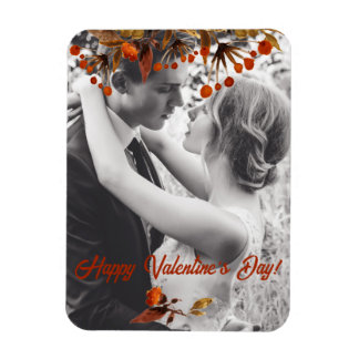 Magnet Flexible Feuillage Brun Orange Saint-Valentin Ajoutez Votre