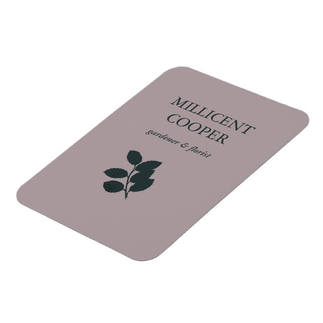 Magnet Flexible Feuille gris foncé silhouette violet (Côté Gauche)
