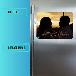 Magnet Flexible Feuilles d'aquarelle 02 Enregistrer la date