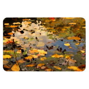 Magnet Flexible Feuilles d'automne flottantes Abstraites