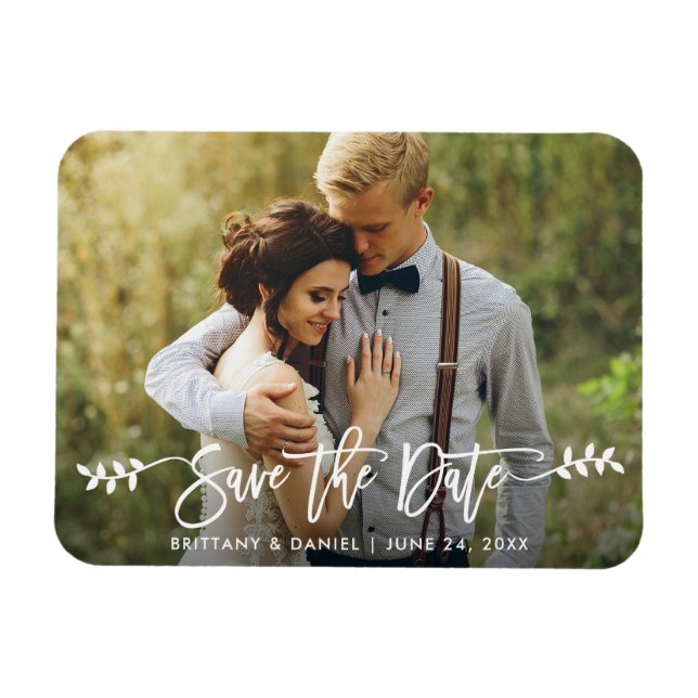 Magnet Flexible Feuilles De Brosse Moderne Enregistrer La Photo Da (Horizontal)
