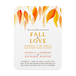 Magnet Flexible Feuilles tombent amoureux mariage streaming orange