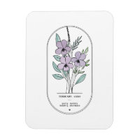Février Violet Fleur de naissance