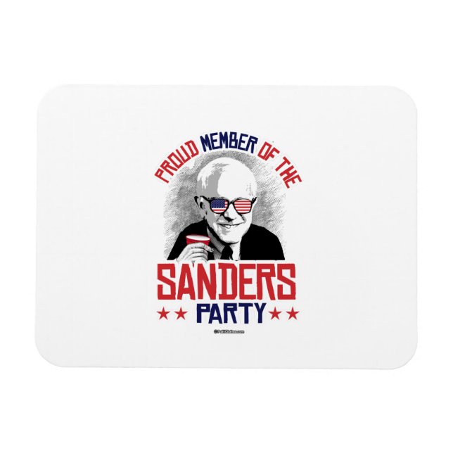 Magnet Flexible Fier membre du parti Sanders (Horizontal)