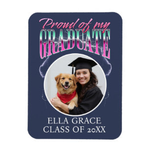 Magnet Flexible Fière de mon diplômé Photo personnalisée Chrome Li