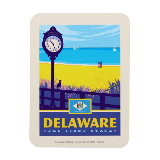Magnet Flexible Fierté de l'État | Delaware (Vertical)