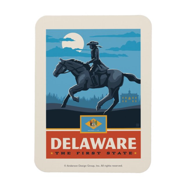 Magnet Flexible Fierté de l'État | Delaware 2 (Vertical)