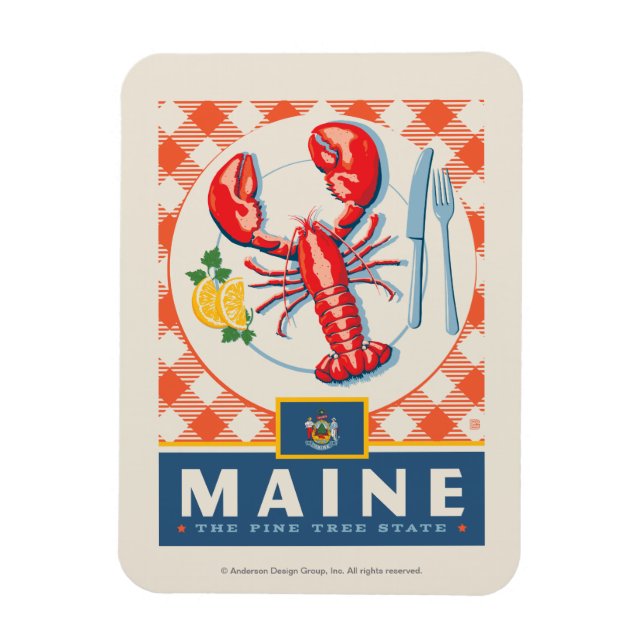 Magnet Flexible Fierté de l'État | Maine (Vertical)