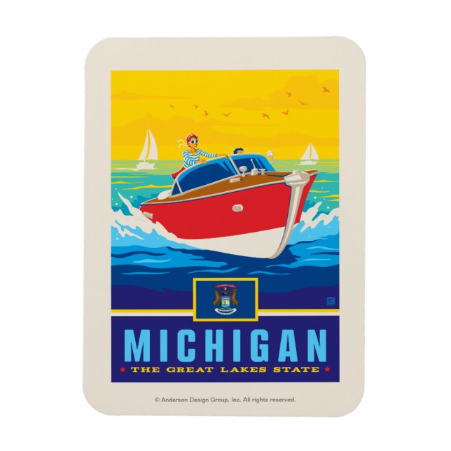 Magnet Flexible Fierté de l'État | Michigan (Vertical)